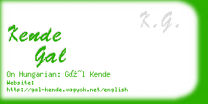 kende gal business card